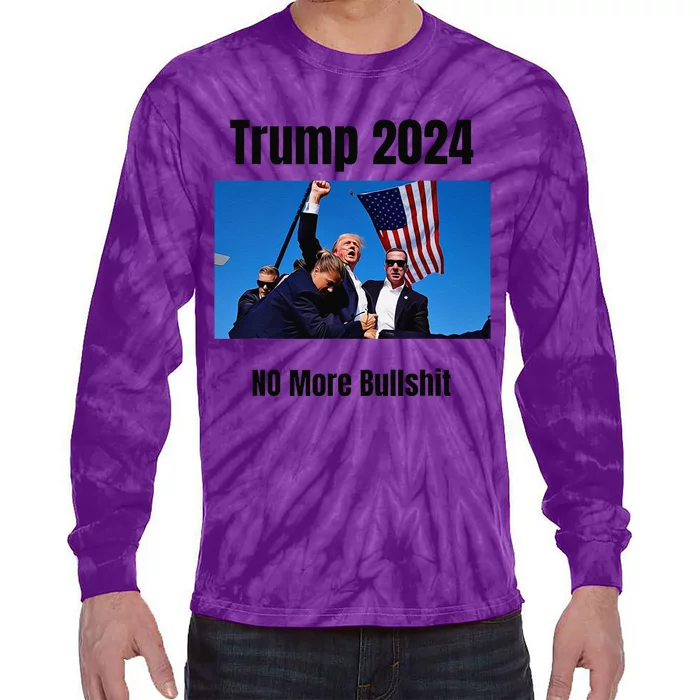 Trump Ear Shot Tie-Dye Long Sleeve Shirt