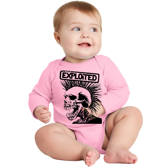 The Exploited Skull Baby Long Sleeve Bodysuit