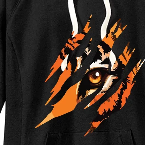 Tiger Eye Safari Zoo Wildlife Animal Zookeeper Costume Gift Women's Fleece Hoodie