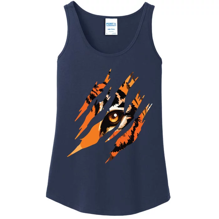 Tiger Eye Safari Zoo Wildlife Animal Zookeeper Costume Gift Ladies Essential Tank