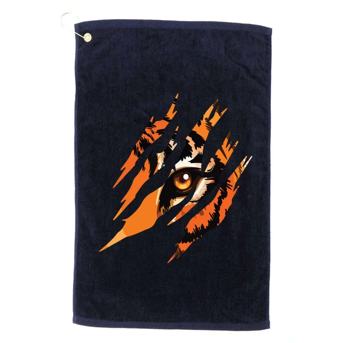 Tiger Eye Safari Zoo Wildlife Animal Zookeeper Costume Gift Platinum Collection Golf Towel