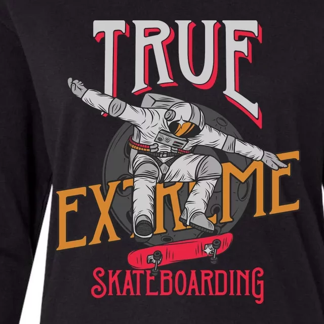 True Extreme Skateboarding Womens Cotton Relaxed Long Sleeve T-Shirt