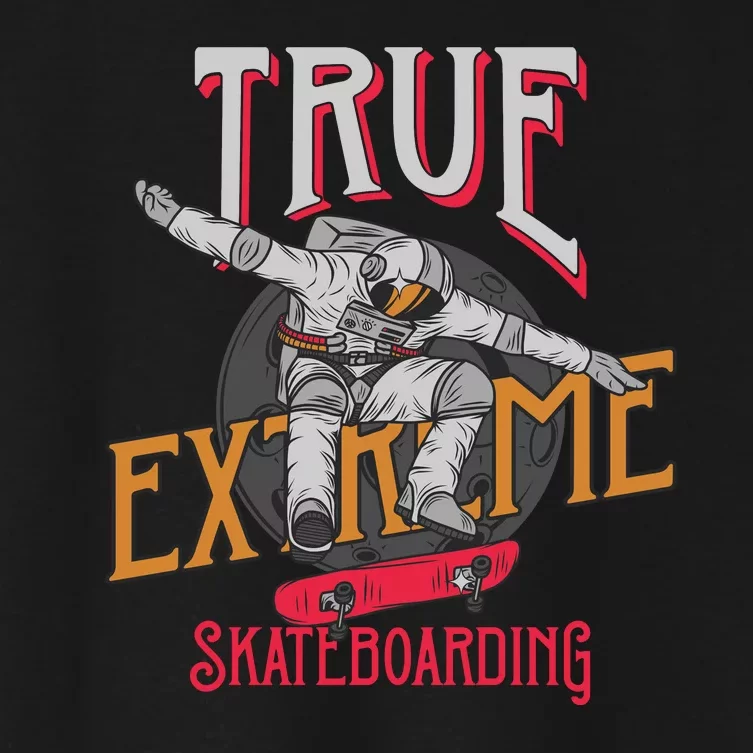 True Extreme Skateboarding Women's Crop Top Tee