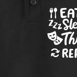 Theater Eat Sleep Repeat Theater Dry Zone Grid Performance Polo