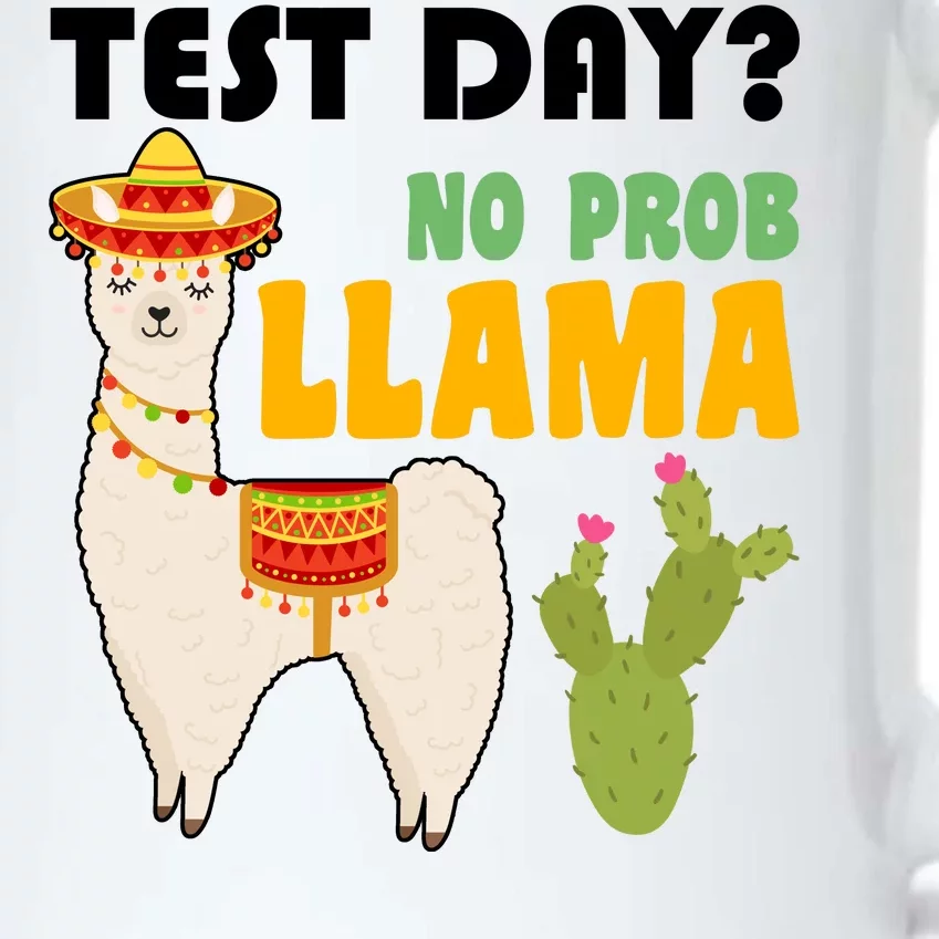 Test Day? No Prob Llama Cactus Black Color Changing Mug