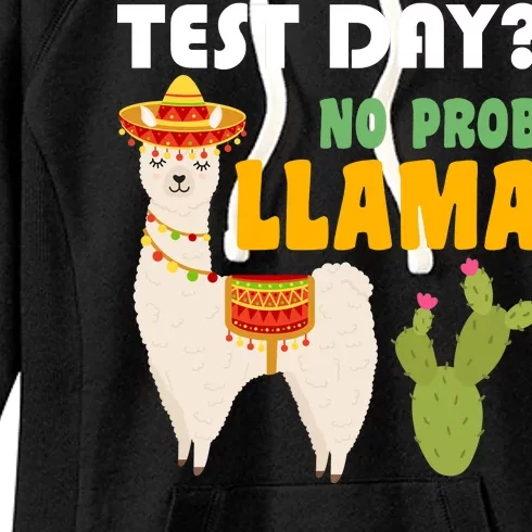 Test Day? No Prob Llama Cactus Women's Fleece Hoodie