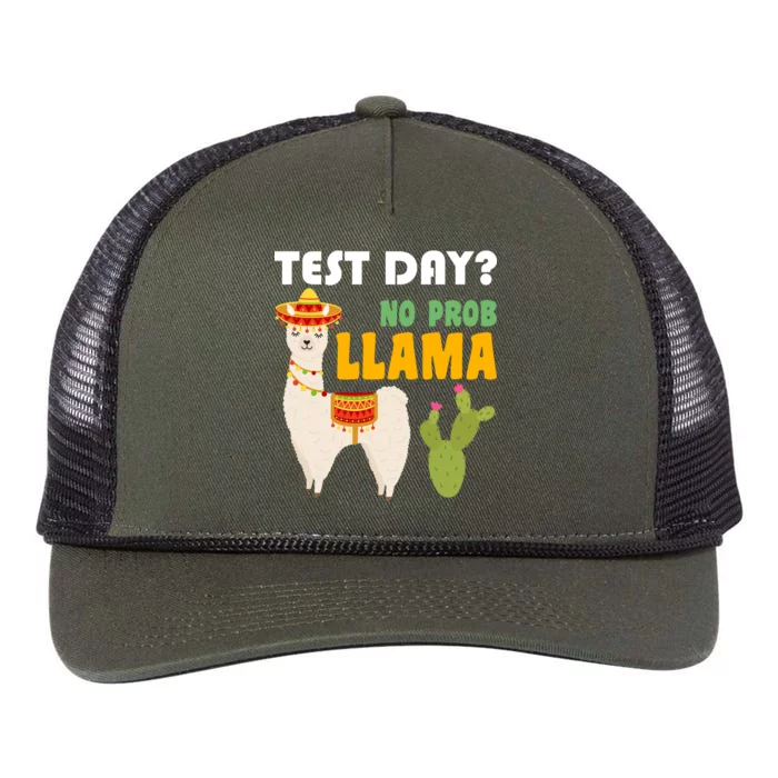 Test Day? No Prob Llama Cactus Retro Rope Trucker Hat Cap