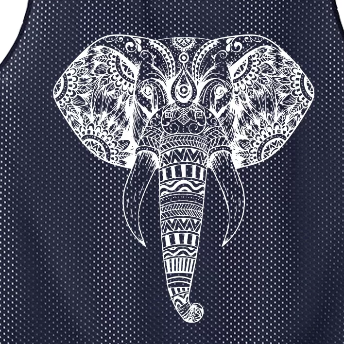 Trendy Elephant Tribal Indian Elephant Mandala Tribal Art Mesh Reversible Basketball Jersey Tank