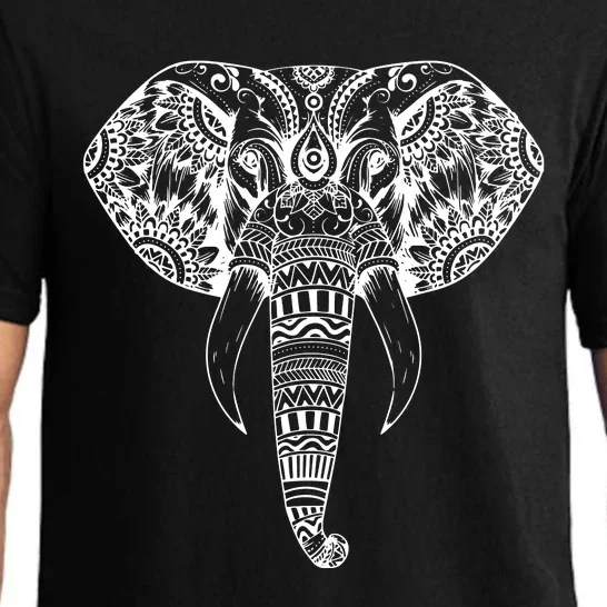 Trendy Elephant Tribal Indian Elephant Mandala Tribal Art Pajama Set