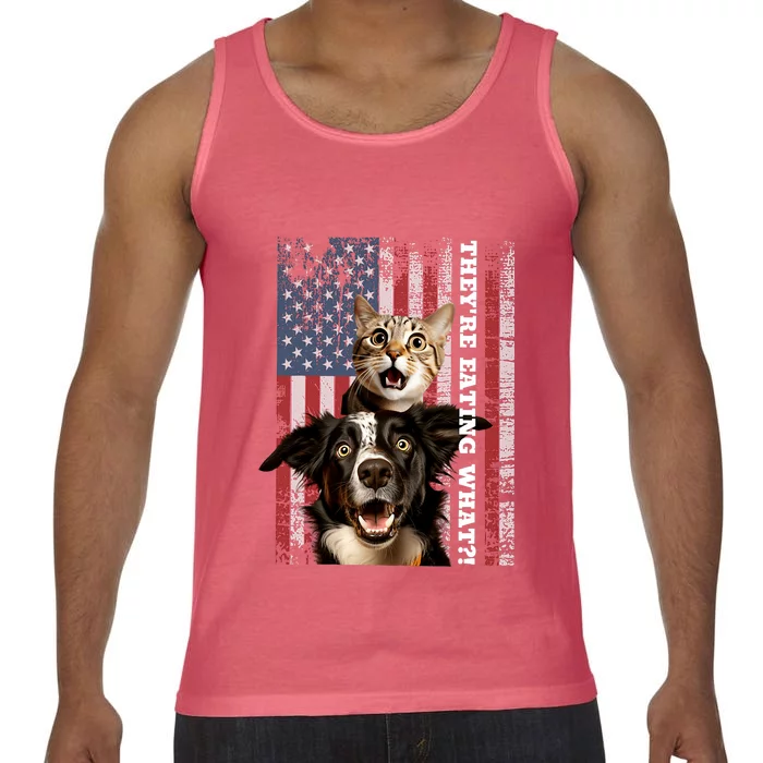 TheyRe Eating The Dogs Cats Pets Save Our Pets Trump Funny Comfort Colors® Tank Top