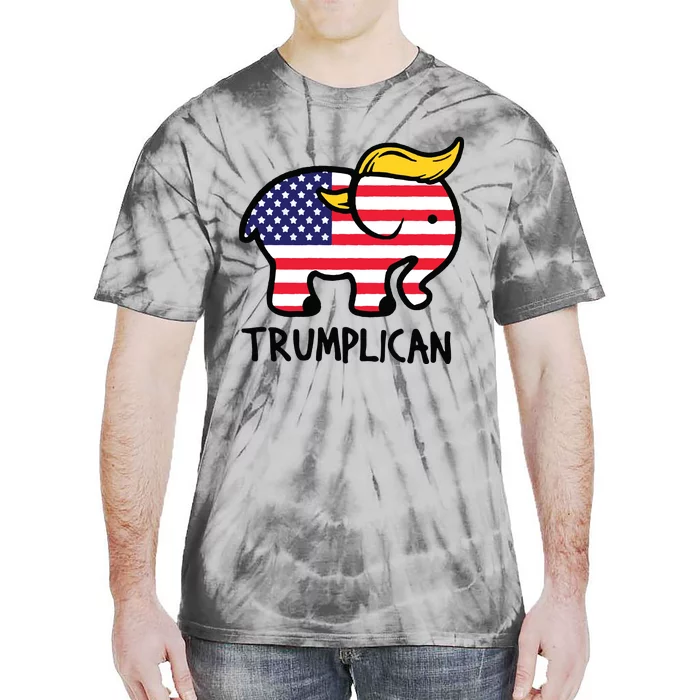 Trumplican Elephant Trump Funny Republican Ultra Maga 2024 Tie-Dye T-Shirt