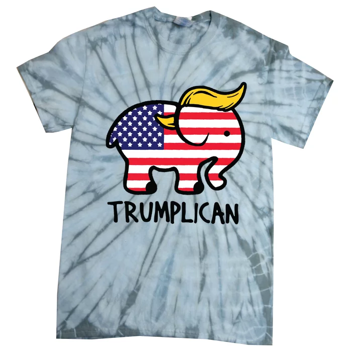 Trumplican Elephant Trump Funny Republican Ultra Maga 2024 Tie-Dye T-Shirt