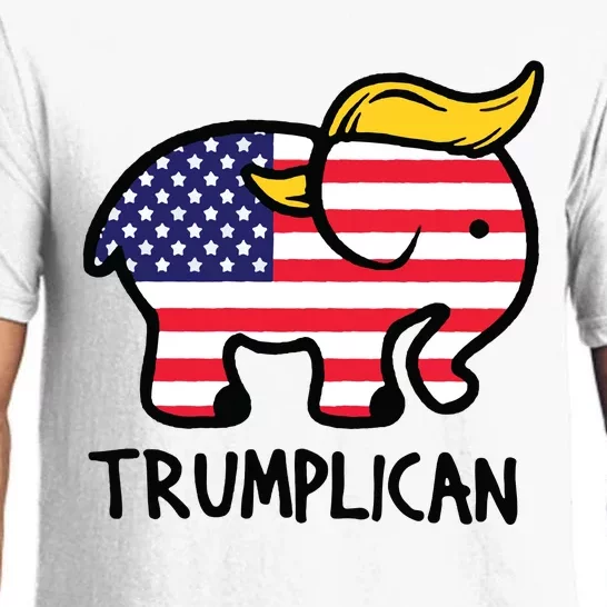 Trumplican Elephant Trump Funny Republican Ultra Maga 2024 Pajama Set