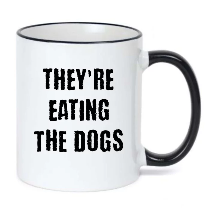 Theyre Eating The Dogs Black Color Changing Mug