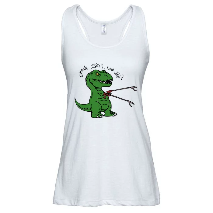 TRex Evolved T Rex With Grabbers Ladies Essential Flowy Tank