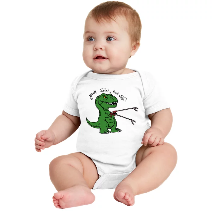 TRex Evolved T Rex With Grabbers Baby Bodysuit