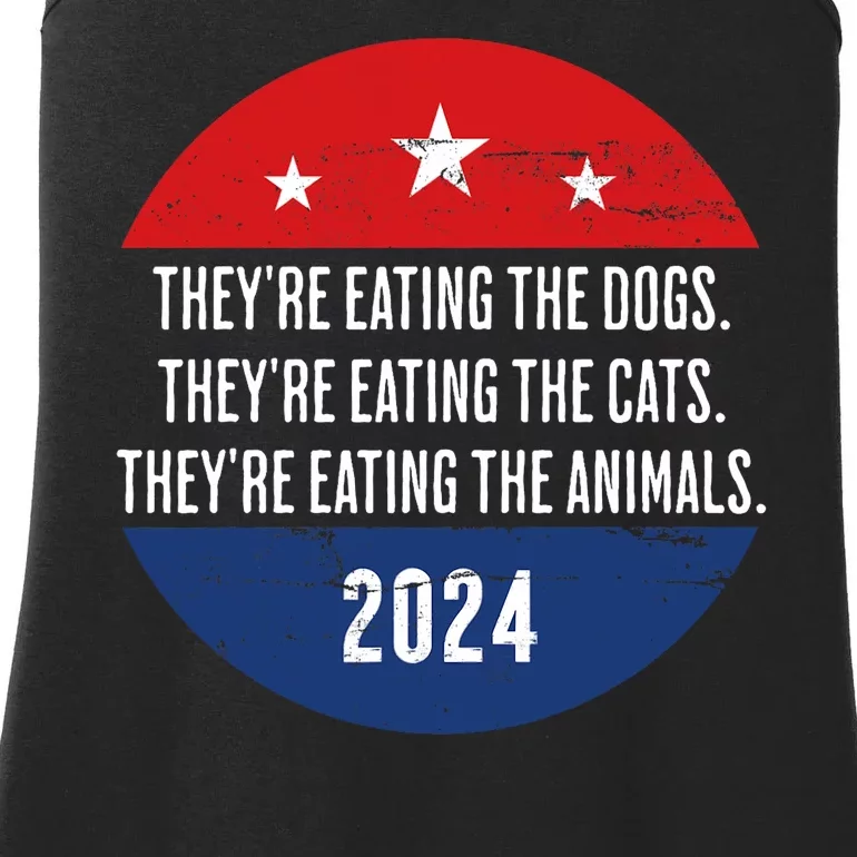 TheyRe Eating The Dogs TheyRe Eating The Cats Trump Harris Ladies Essential Tank