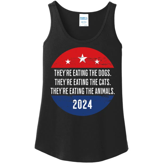 TheyRe Eating The Dogs TheyRe Eating The Cats Trump Harris Ladies Essential Tank