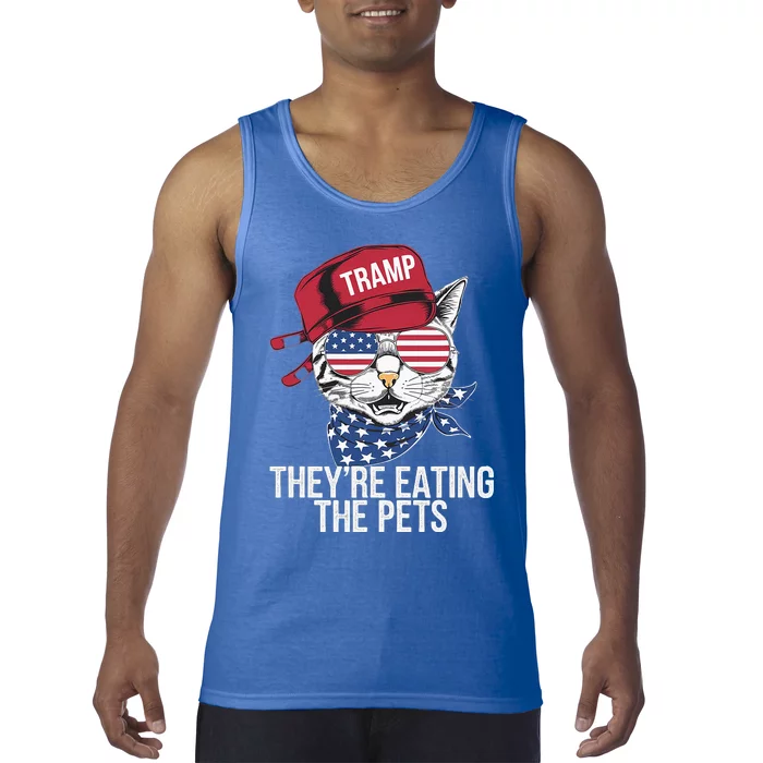 TheyRe Eating The Pets Cat Trump Parody Tank Top