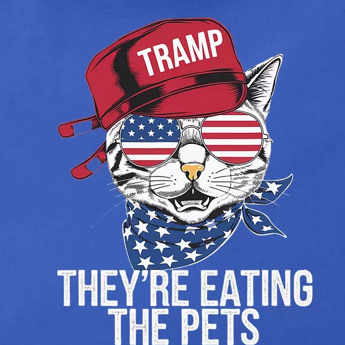 TheyRe Eating The Pets Cat Trump Parody Zip Tote Bag