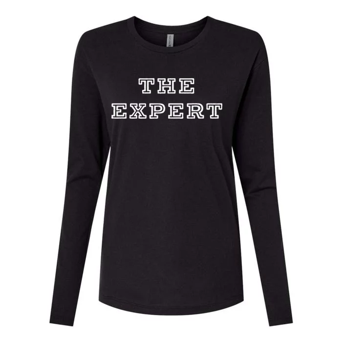 The Expert  The Only That SayS IM Good Enough Womens Cotton Relaxed Long Sleeve T-Shirt