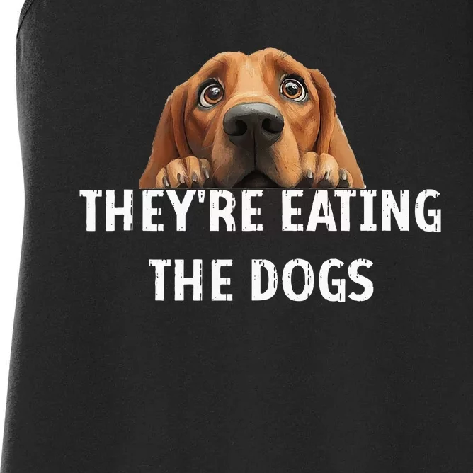 TheyRe Eating The Dogs America Election Trump 2024 Harris Women's Racerback Tank