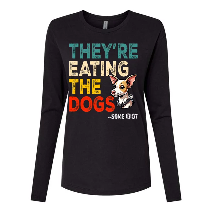 Theyre Eating The Dogs Vintage Womens Cotton Relaxed Long Sleeve T-Shirt