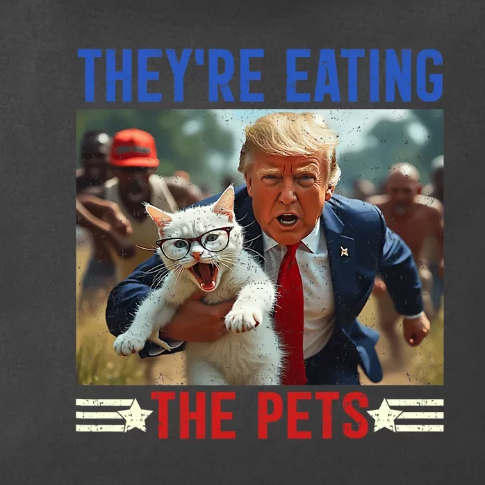 TheyRe Eating The Pets Funny Debate Quote 2024 Donald Trump Zip Tote Bag