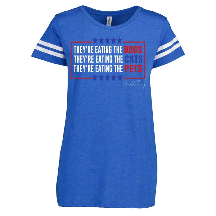 Their Eating The Dogs Their Eating The Cats Eating The Pets Enza Ladies Jersey Football T-Shirt