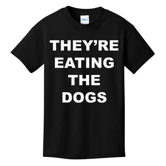 TheyRe Eating The Dogs Donald Trump Debate Quote Kids T-Shirt