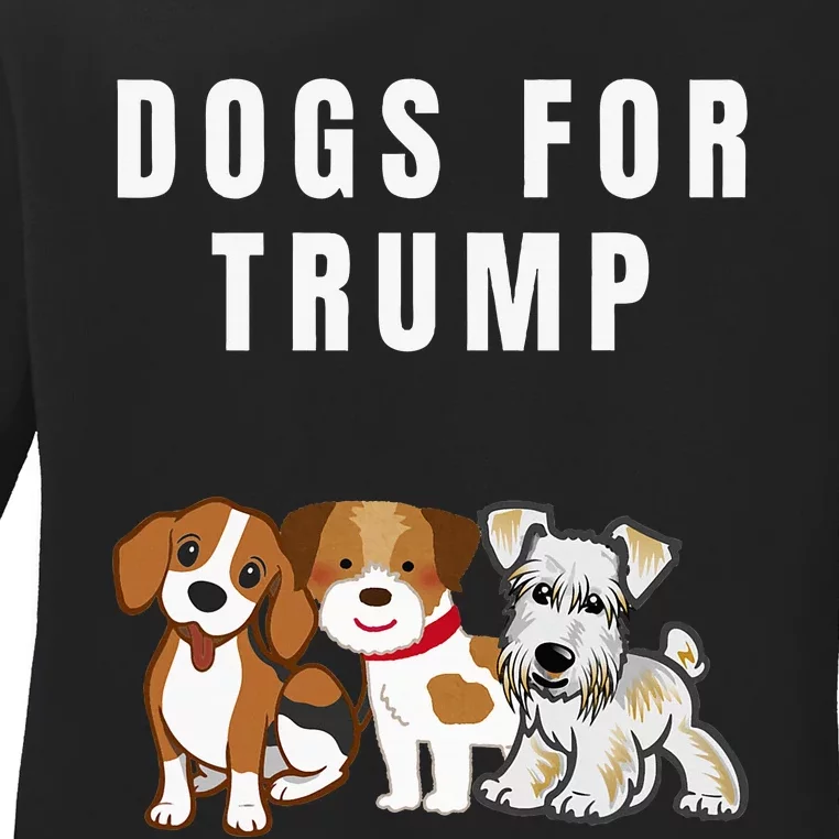 TheyRe Eating The Dogs Funny Trump Harris Election Debate Ladies Long Sleeve Shirt