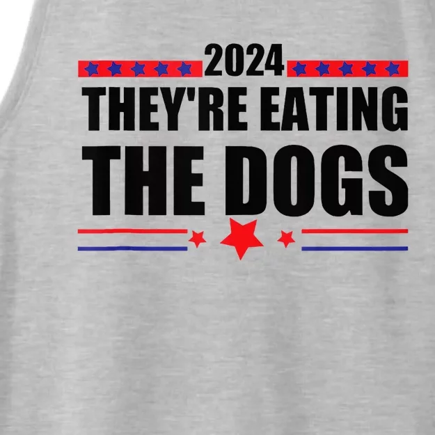 TheyRe Eating The Dogs Elections 2024 Democrat Republican Ladies Tri-Blend Wicking Tank