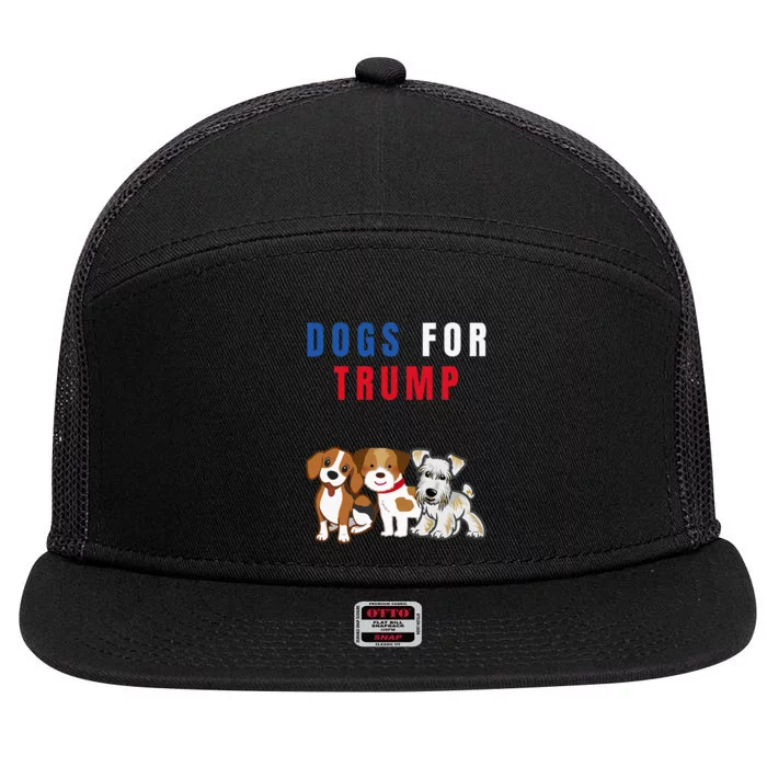 TheyRe Eating The Dogs Funny Trump Harris Election Debate 7 Panel Mesh Trucker Snapback Hat