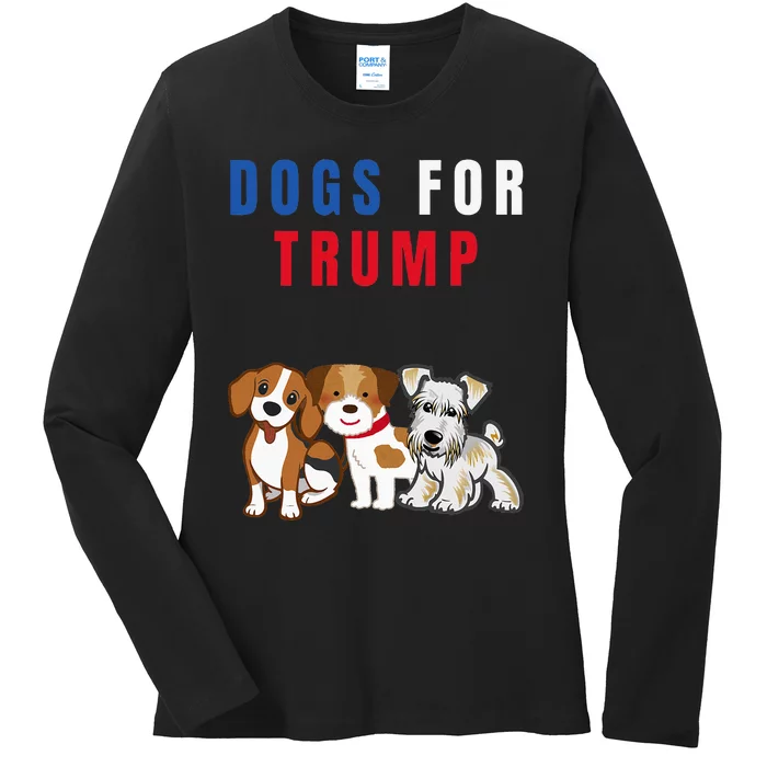 TheyRe Eating The Dogs Funny Trump Harris Election Debate Ladies Long Sleeve Shirt