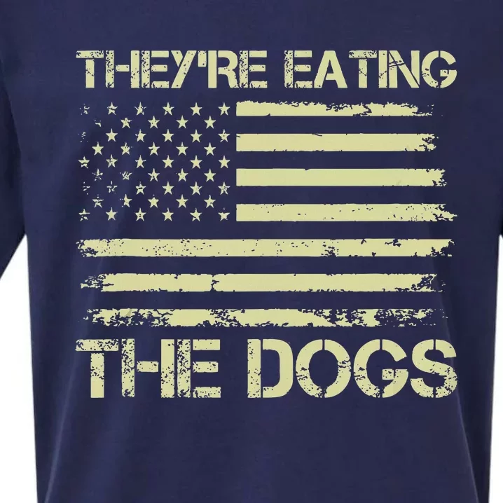 TheyRe Eating The Dogs Funny Election Voting 2024 Election Sueded Cloud Jersey T-Shirt