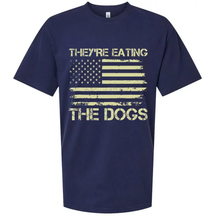 TheyRe Eating The Dogs Funny Election Voting 2024 Election Sueded Cloud Jersey T-Shirt