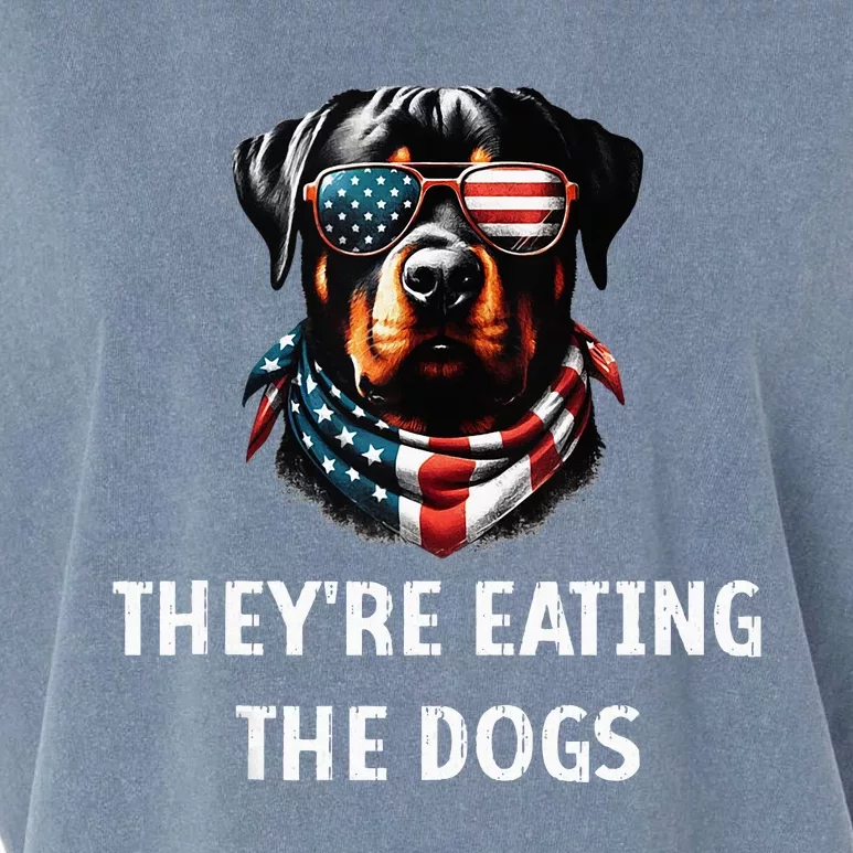 TheyRe Eating The Dogs Usa Flag Election Trump 2024 Garment-Dyed Women's Muscle Tee