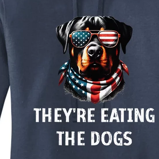 TheyRe Eating The Dogs Usa Flag Election Trump 2024 Women's Pullover Hoodie