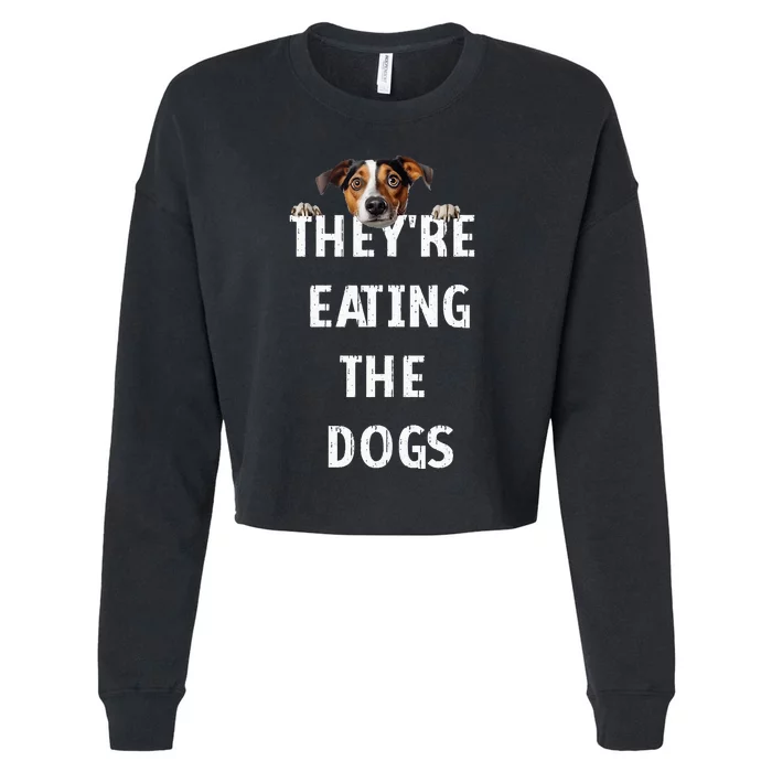 TheyRe Eating The Dogs Usa Vote Trump 2024 Harris Cropped Pullover Crew