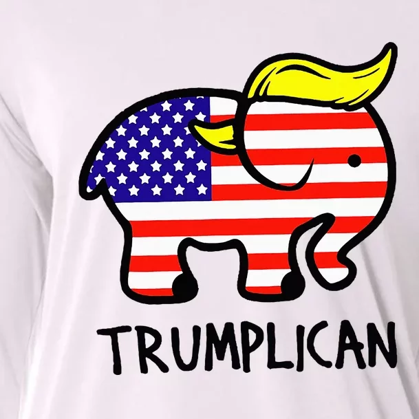 Trumplican Elephant TrumpFunny RepublicanUltra Maga 2024 Cooling Performance Long Sleeve Crew