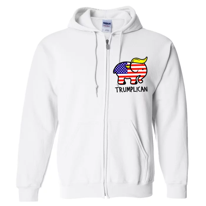 Trumplican Elephant TrumpFunny RepublicanUltra Maga 2024 Full Zip Hoodie