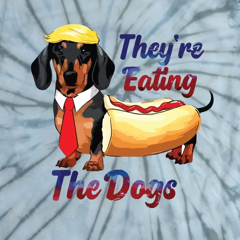 They’Re Eating The Dogs 2024 Retro Funny Tie-Dye T-Shirt