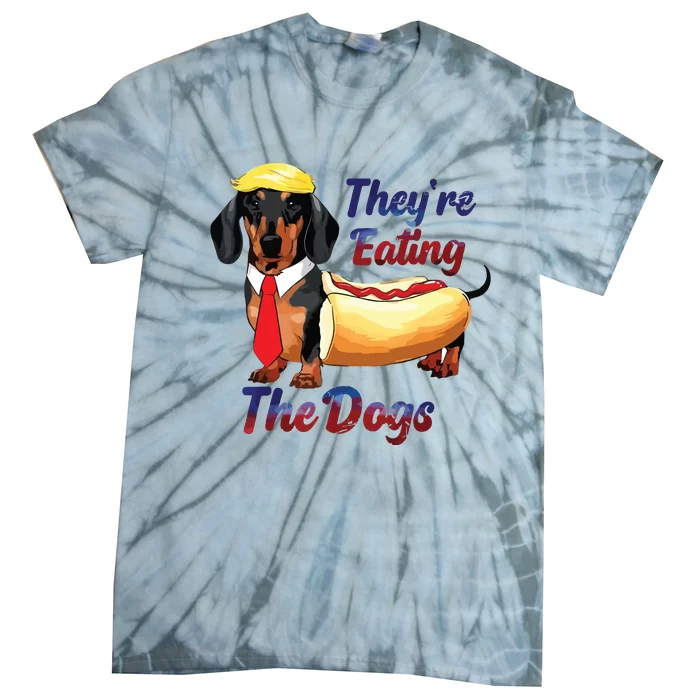 They’Re Eating The Dogs 2024 Retro Funny Tie-Dye T-Shirt