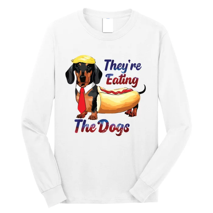 They’Re Eating The Dogs 2024 Retro Funny Long Sleeve Shirt