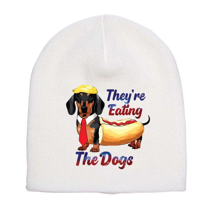 They’Re Eating The Dogs 2024 Retro Funny Short Acrylic Beanie