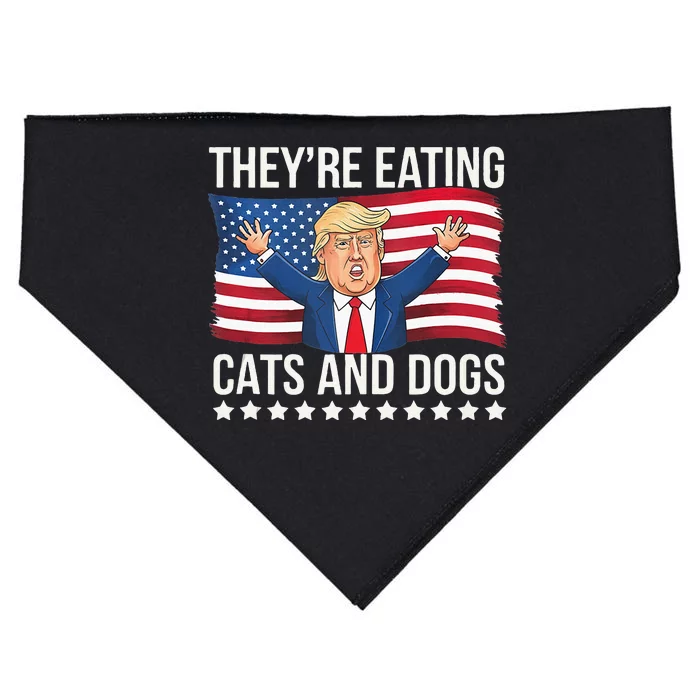 TheyRe Eating The Dogs They’Re Eating The Cats USA-Made Doggie Bandana