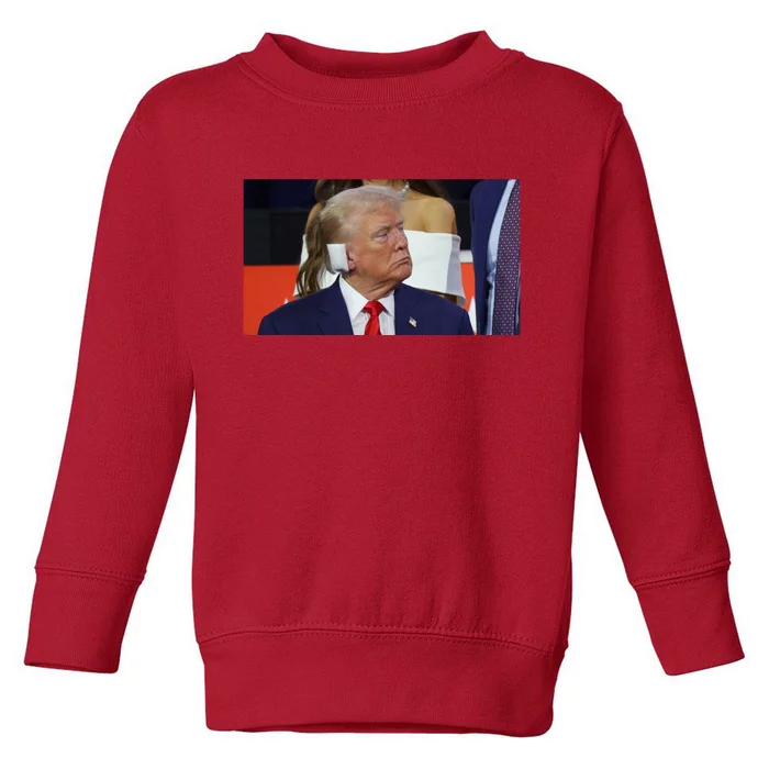 Trump Ear Trump Assassination Toddler Sweatshirt