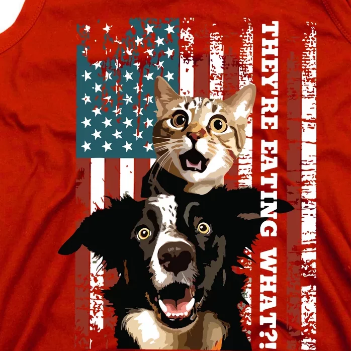 TheyRe Eating The Dogs Cats Pets Save Our Pets Trump Funny Tank Top