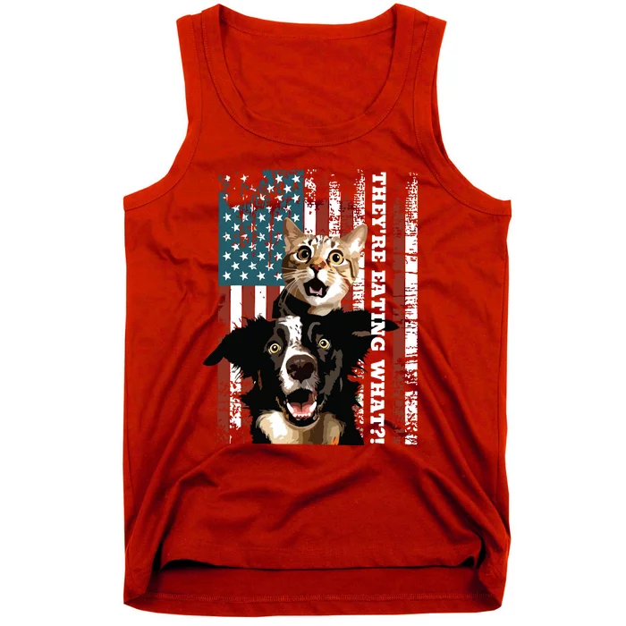 TheyRe Eating The Dogs Cats Pets Save Our Pets Trump Funny Tank Top