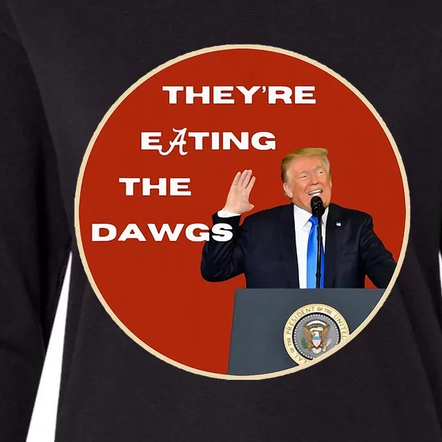 Theyre Eating The Dogs Dawg Vote Trump Womens Cotton Relaxed Long Sleeve T-Shirt